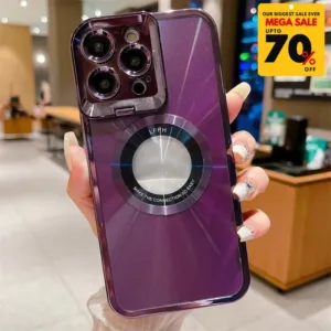 Lens Stand iPhone Case - Purple